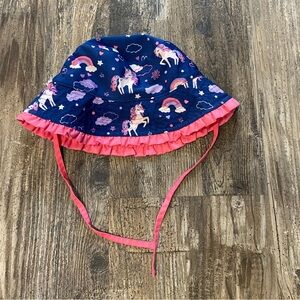 UV Skinz 3T Unicorn Print Reversible Blue and Pink Bucket Hat Sun Hat